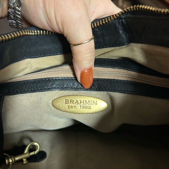 Brahmin Black Tuscan - Louise Hobo style vintage satchel - Picture 7 of 7